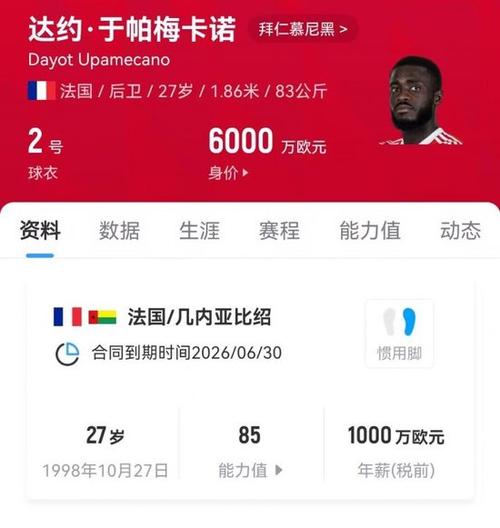 德天空独家:于帕梅卡诺同意续约,将长期效力拜仁至2030